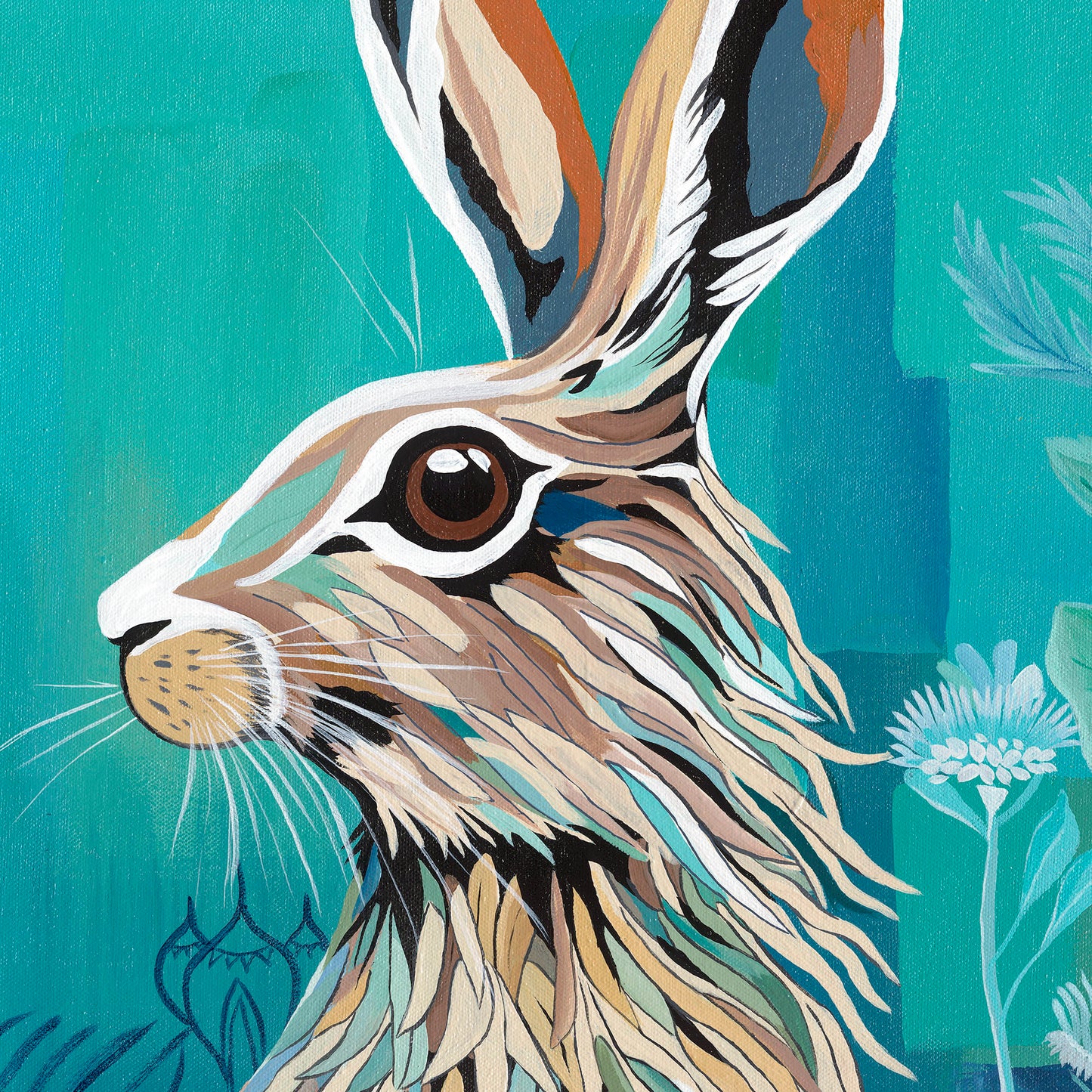 Bunny Blues – Original Acrylic Painting