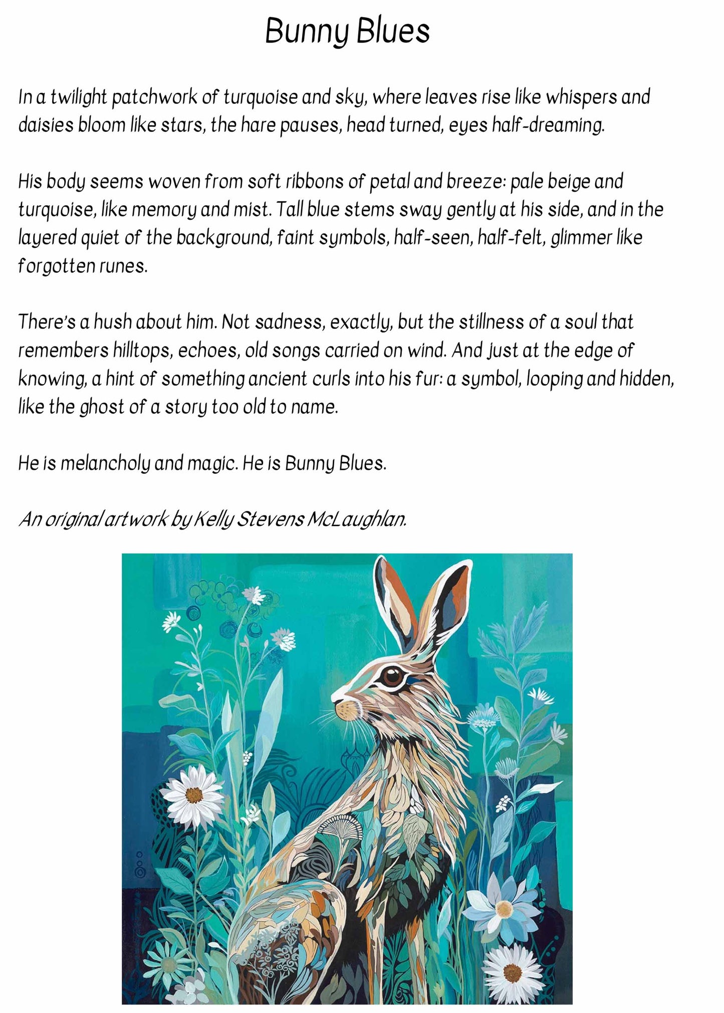 Bunny Blues – Original Acrylic Painting