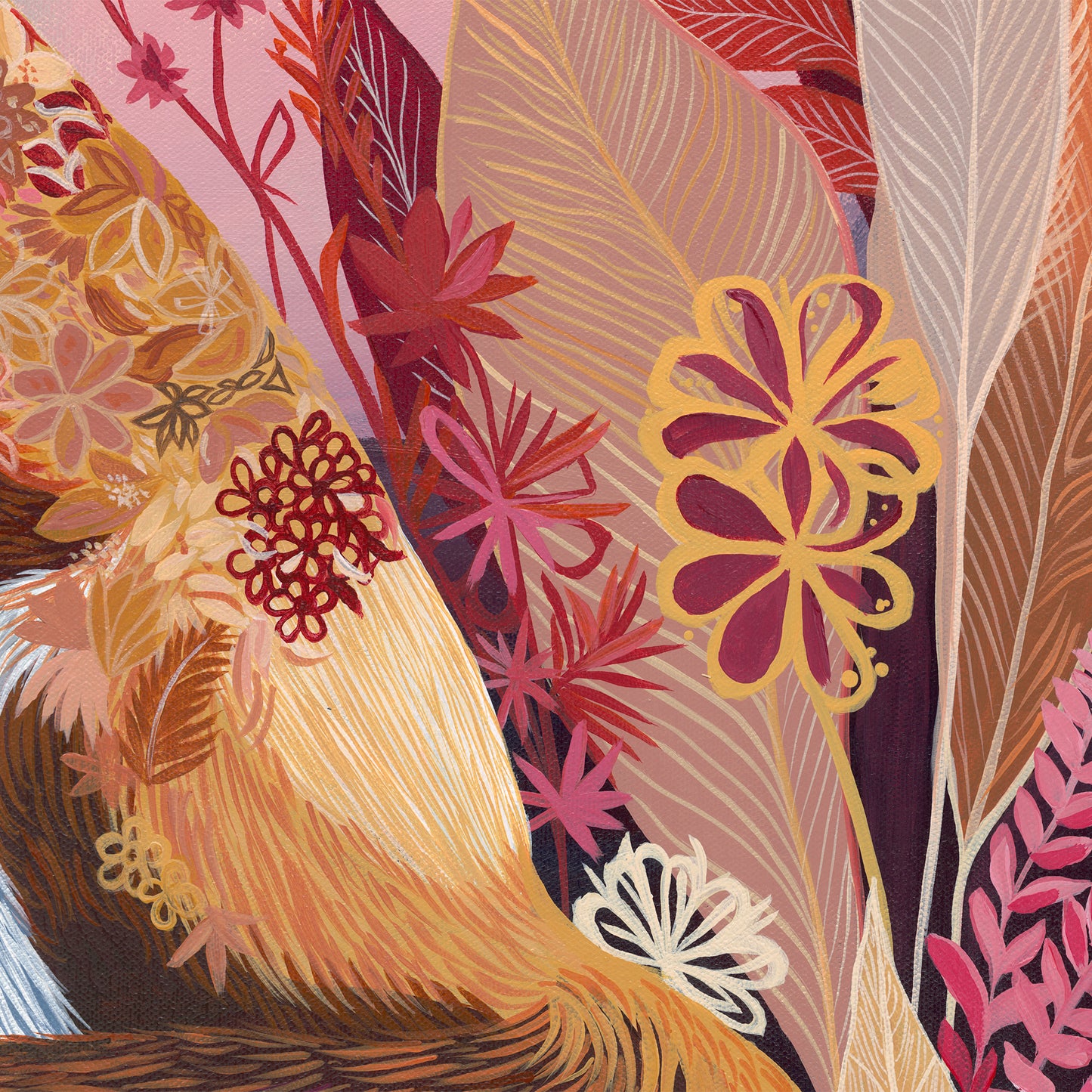The Fox Who Waits – Original Acrylic Painting