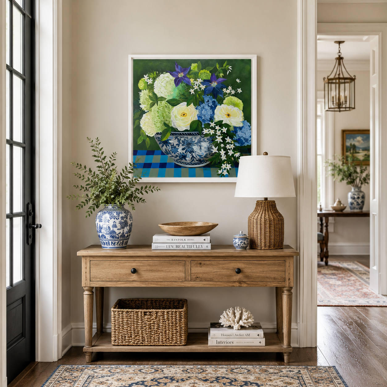 Gathered in Blue – Original Acrylic Floral Painting