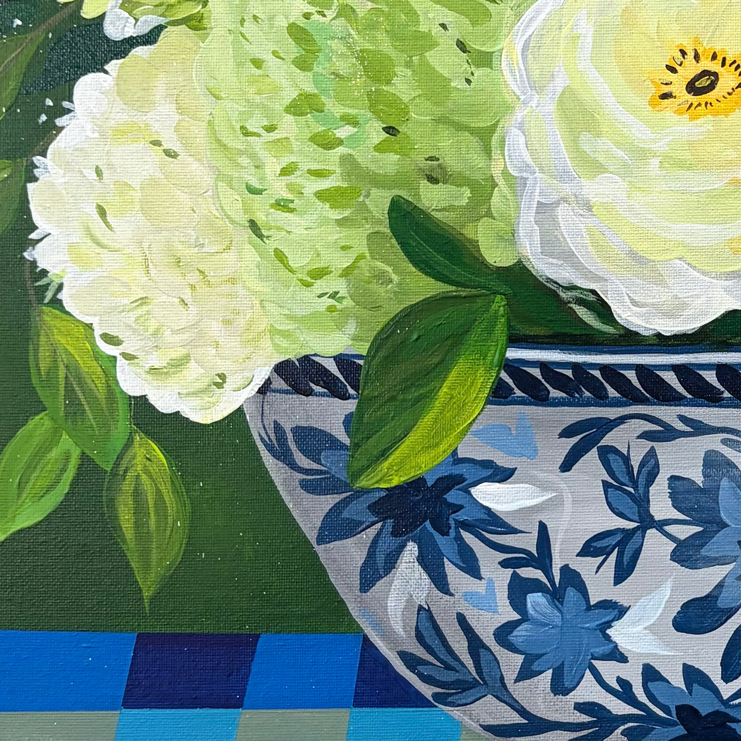 Gathered in Blue – Original Acrylic Floral Painting